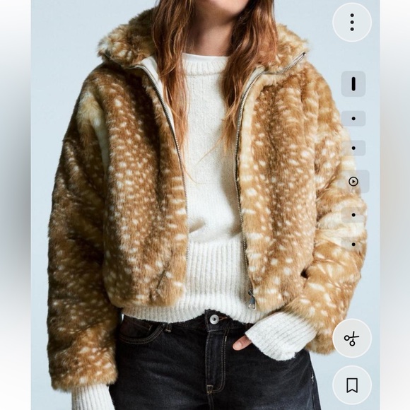 Faux fur deer print jacket - Picture 3 of 4
